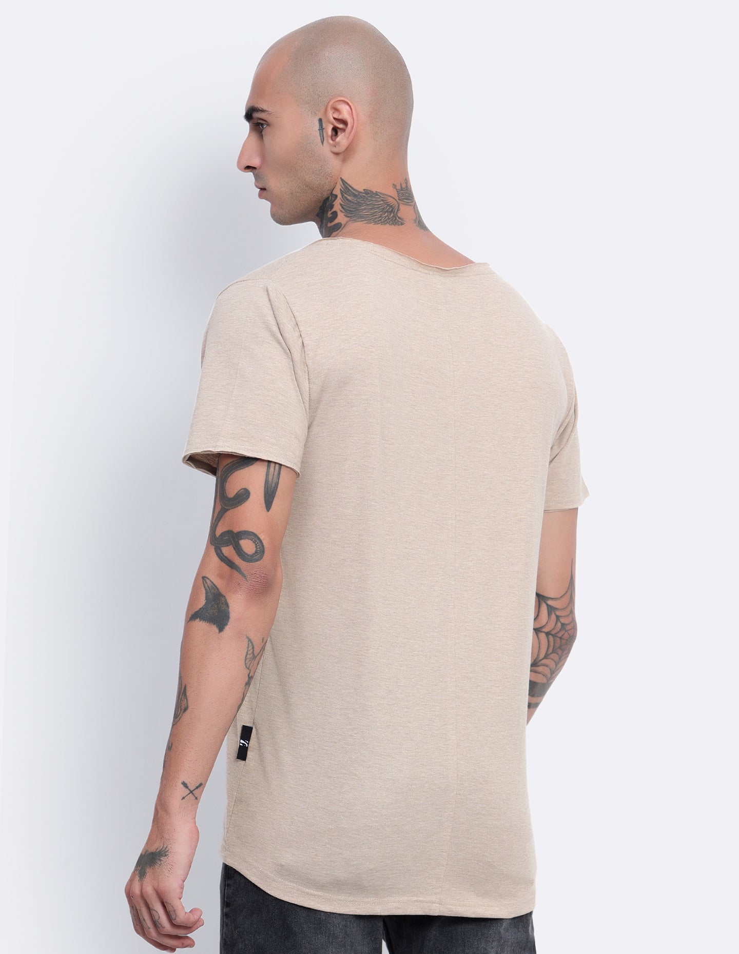 Melange Scoop Neck T-Shirt