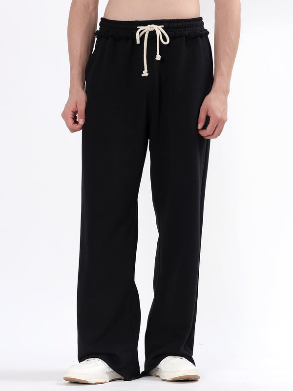 Frayed Wide Leg Jogger