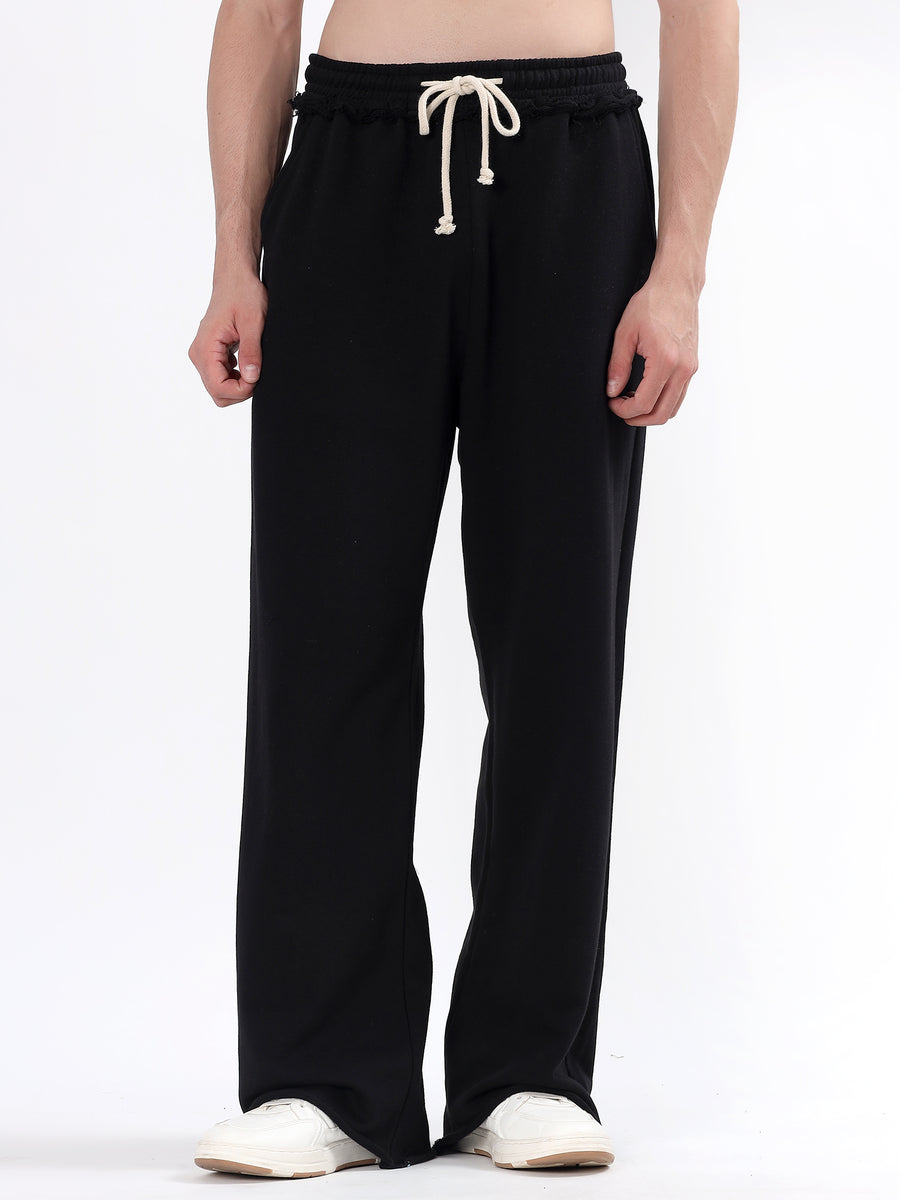 Frayed Wide Leg Jogger
