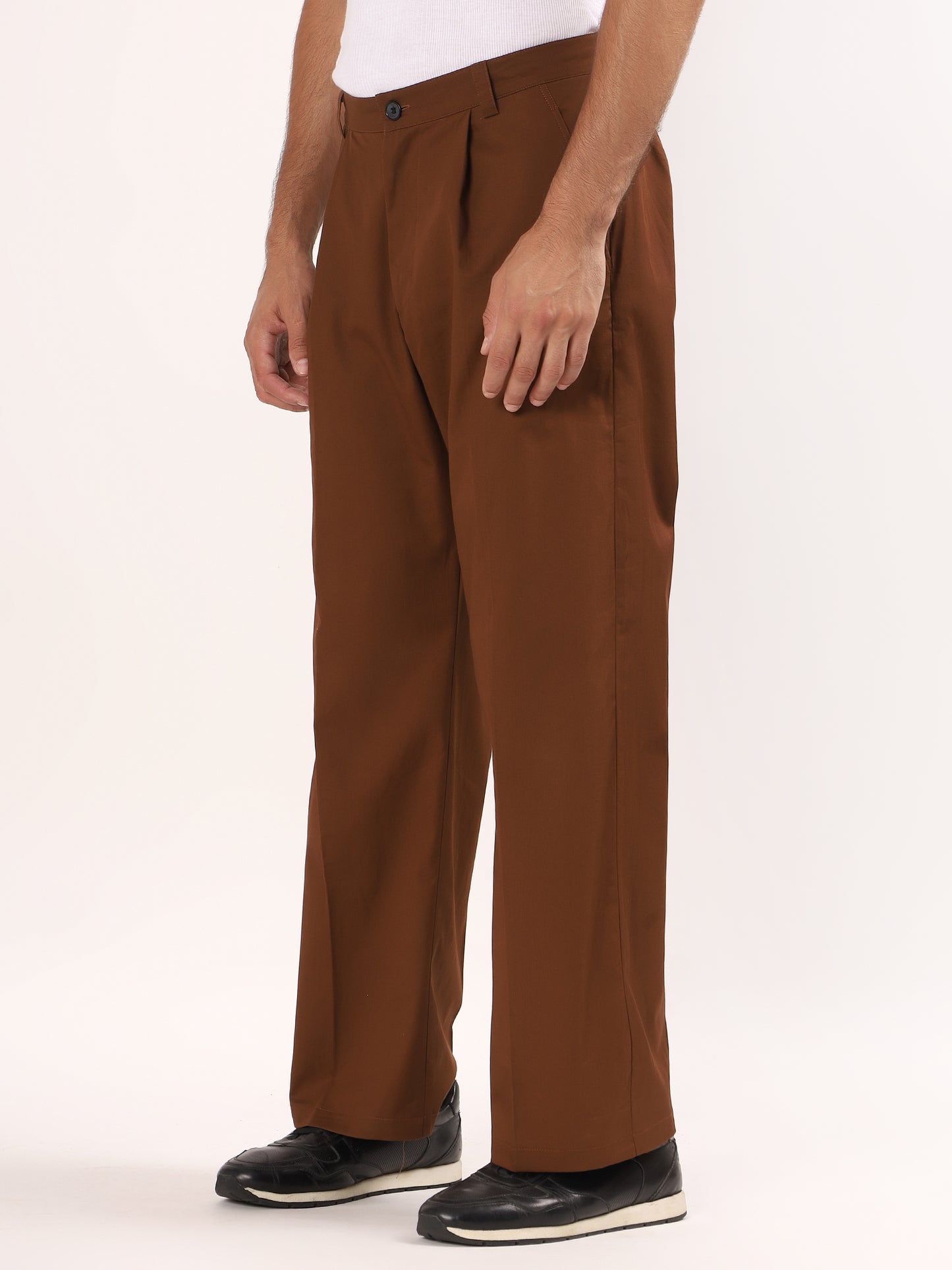 Pleat Wide Leg Trouser