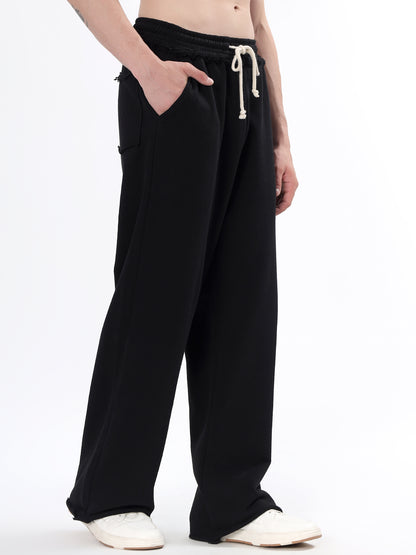Frayed Wide Leg Jogger