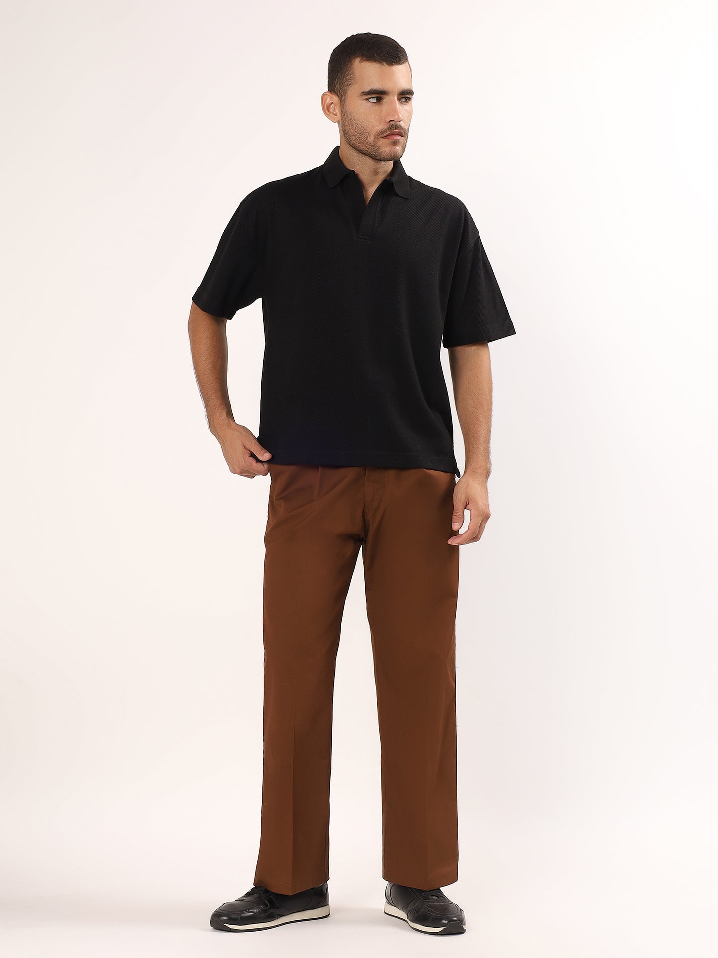 Pleat Wide Leg Trouser