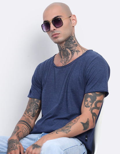 Melange Scoop Neck T-Shirt