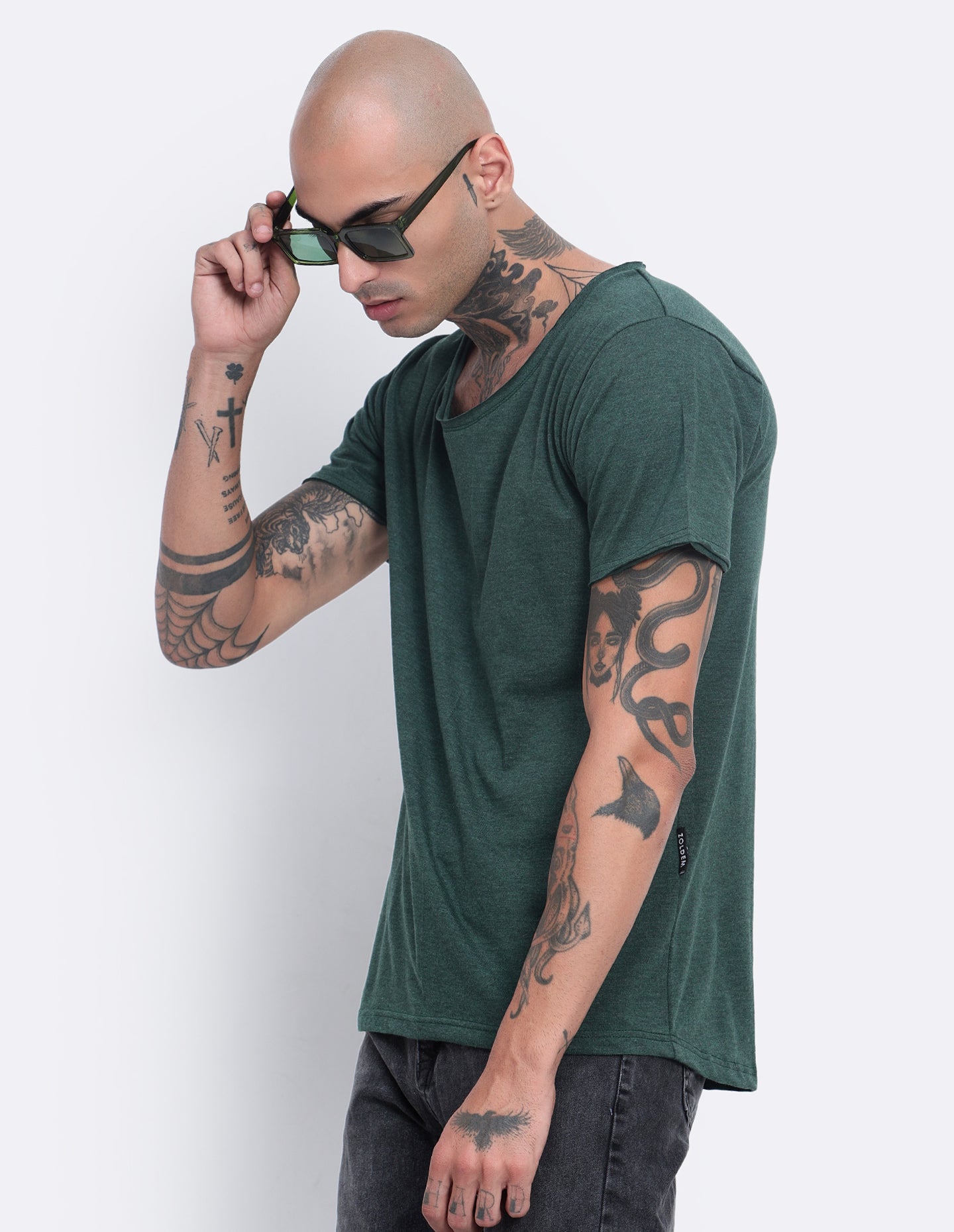 Melange Scoop Neck T-Shirt