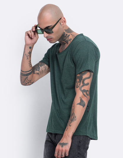 Melange Scoop Neck T-Shirt