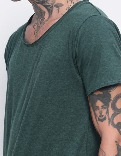Melange Scoop Neck T-Shirt