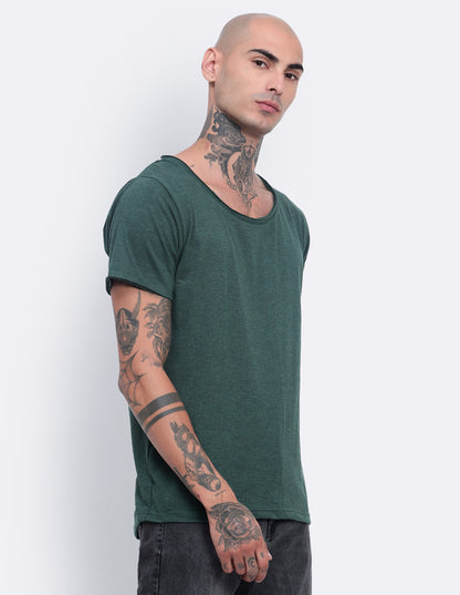 Melange Scoop Neck T-Shirt