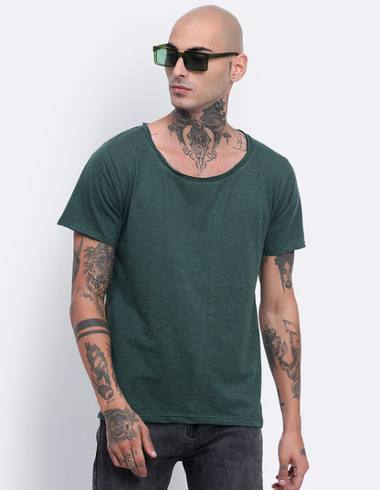 Melange Scoop Neck T-Shirt