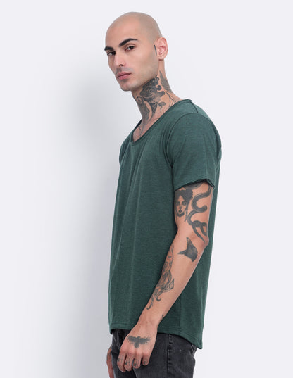 Melange Scoop Neck T-Shirt