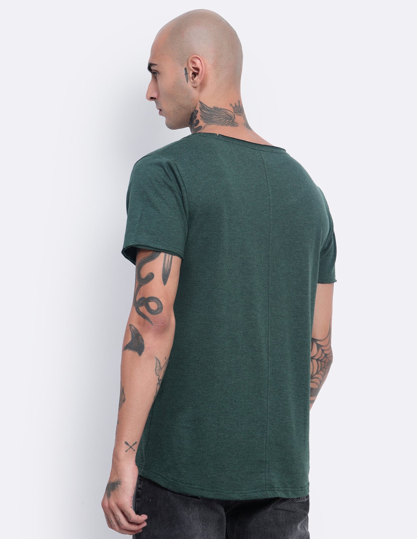 Melange Scoop Neck T-Shirt