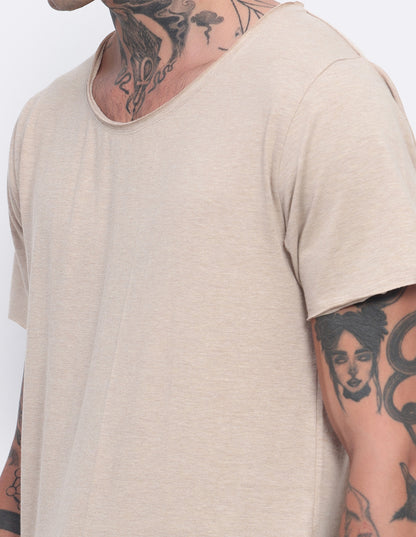 Melange Scoop Neck T-Shirt