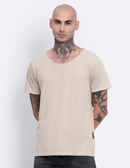 Melange Scoop Neck T-Shirt