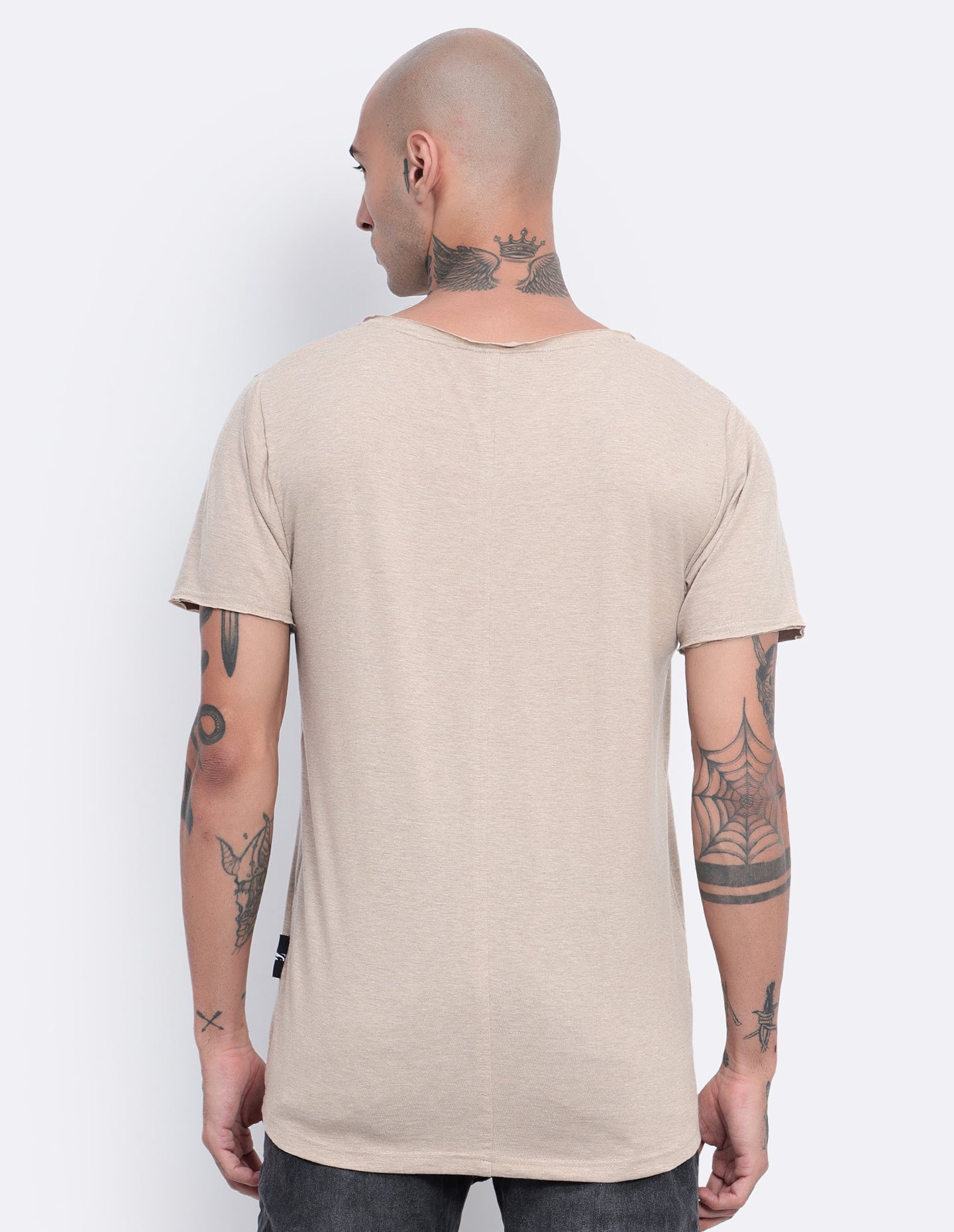 Melange Scoop Neck T-Shirt