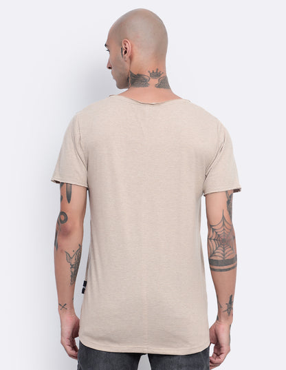 Melange Scoop Neck T-Shirt