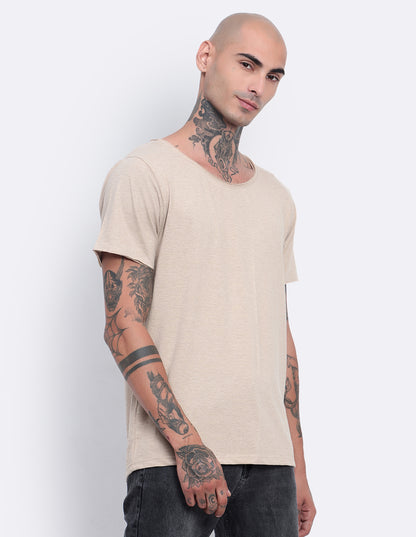 Melange Scoop Neck T-Shirt