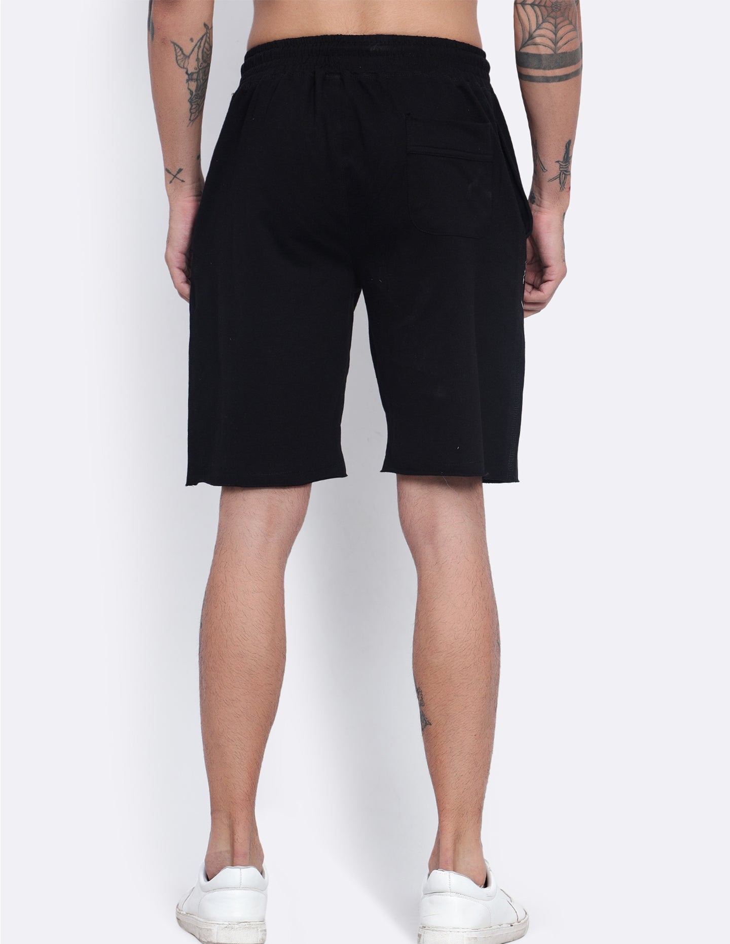 Smoking Skull Print Shorts