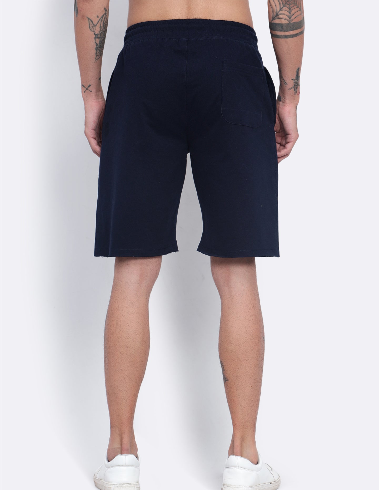 Smoking Skull Print Shorts