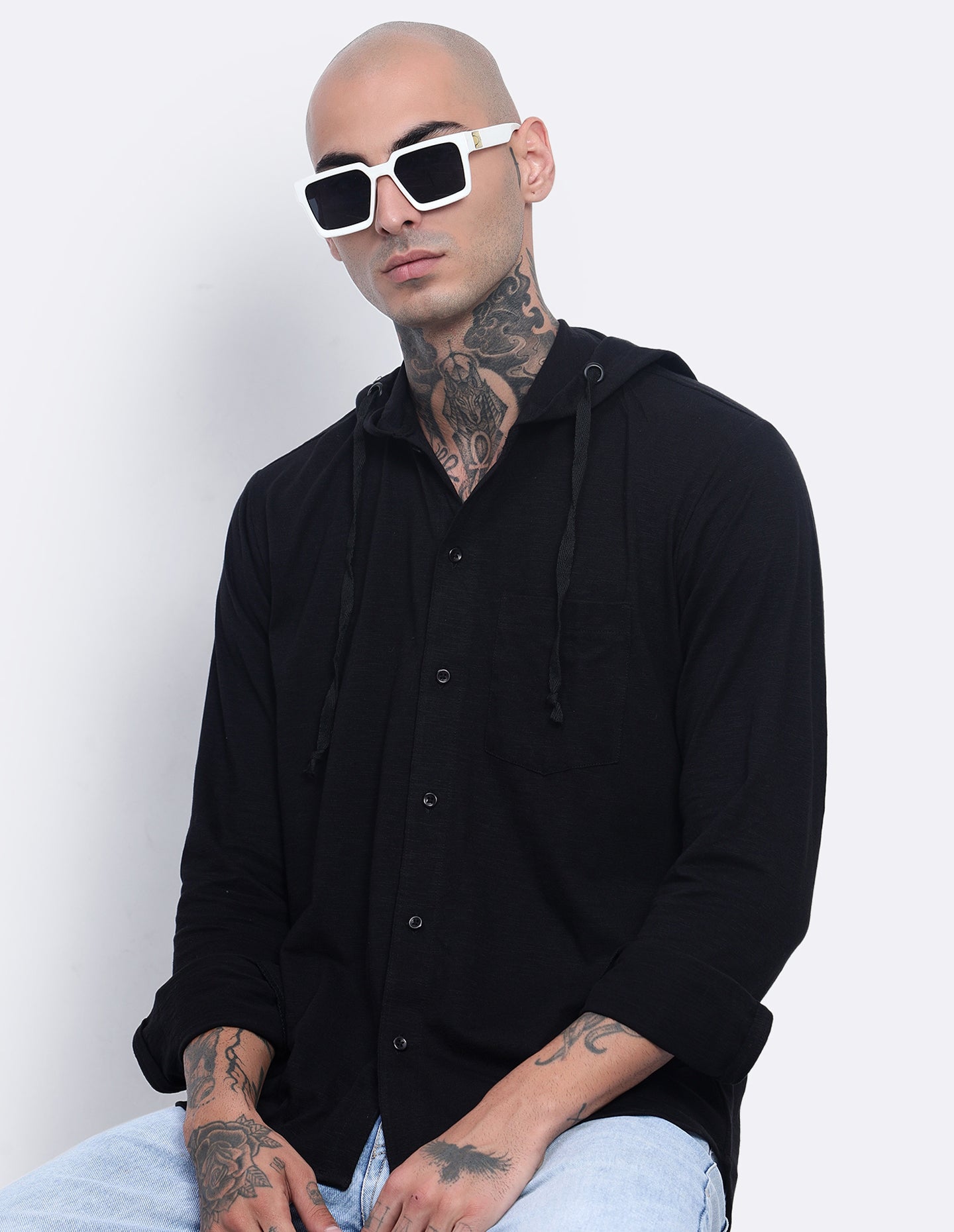Textured Hoodie Shirt