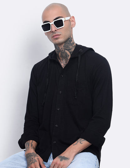 Textured Hoodie Shirt