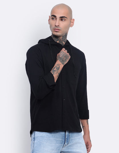 Textured Hoodie Shirt