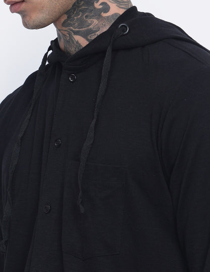 Textured Hoodie Shirt
