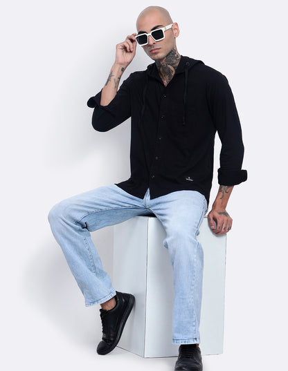 Textured Hoodie Shirt