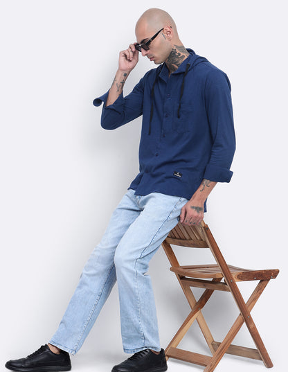 Textured Hoodie Shirt