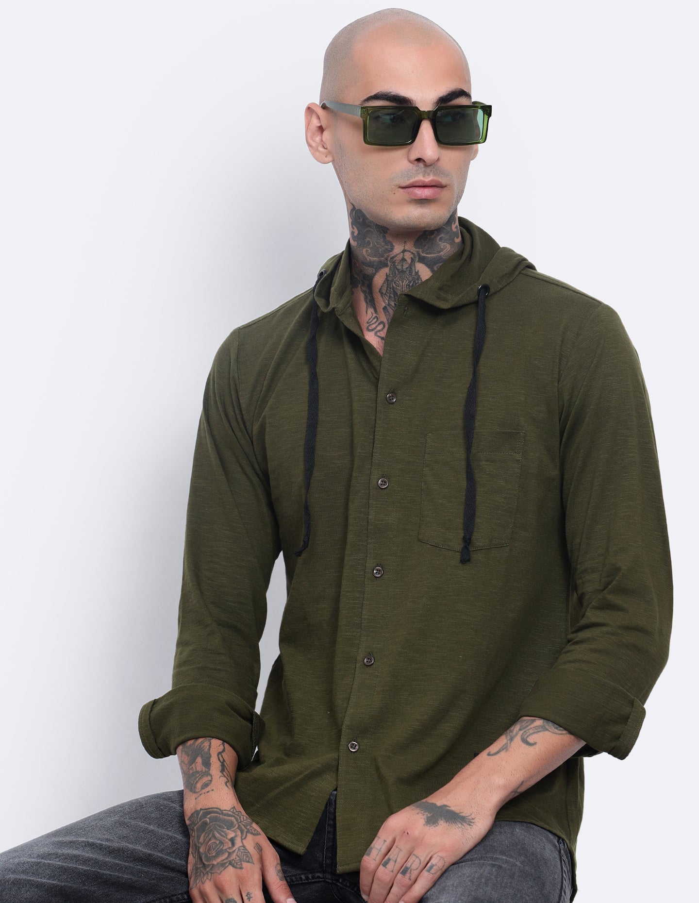 Textured Hoodie Shirt