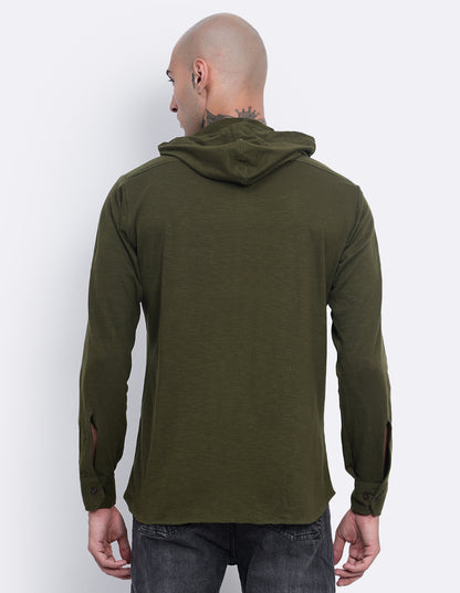 Textured Hoodie Shirt