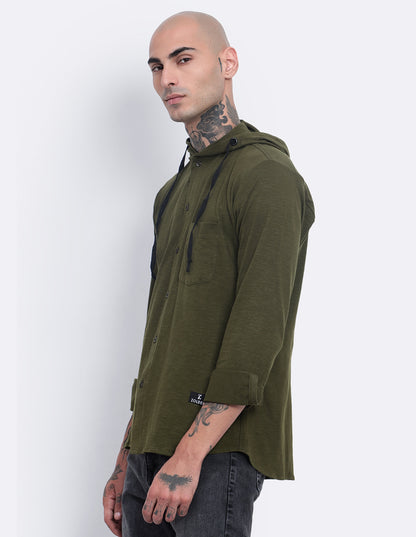 Textured Hoodie Shirt