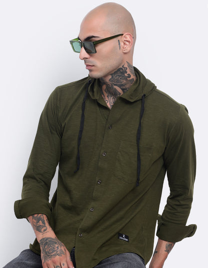 Textured Hoodie Shirt