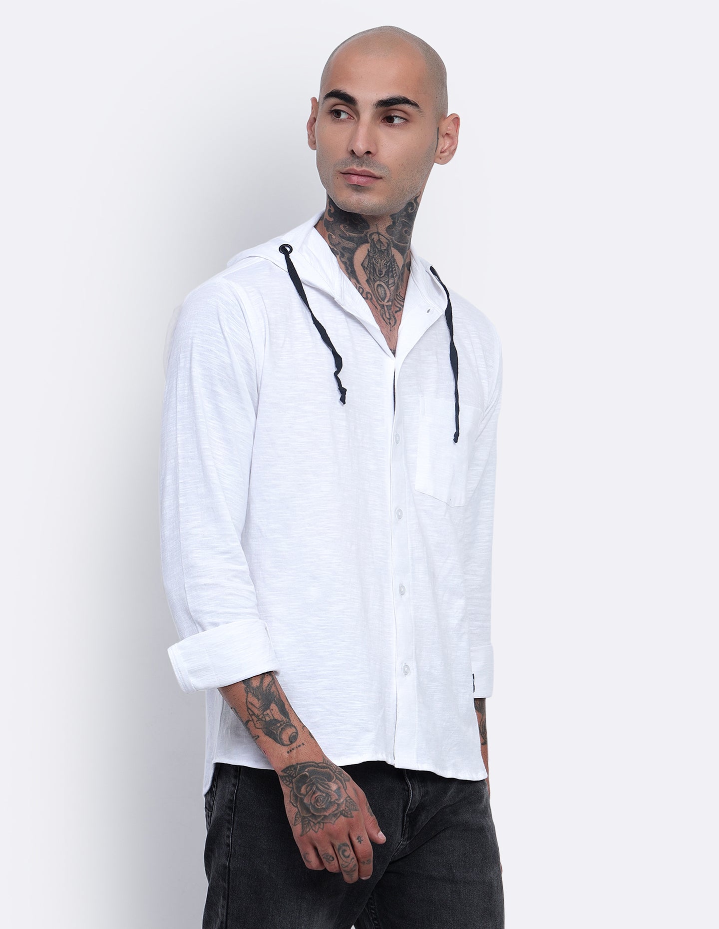 Textured Hoodie Shirt